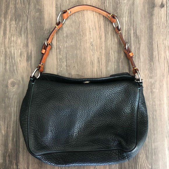 Vintage Black Leather Coach Purse - Picture 4 of 8